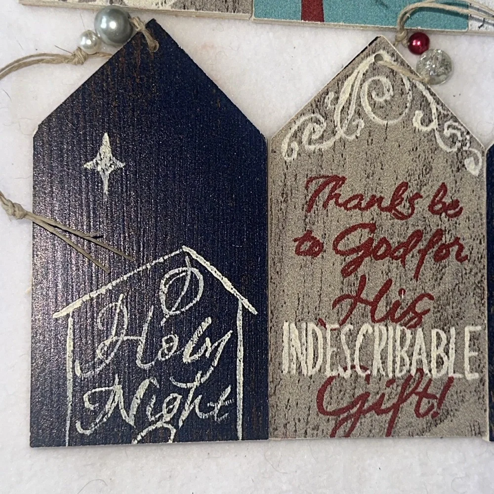 Handmade wooden ornament Scripted Simplicity Handcrafted Rustic Cottage Core NEW